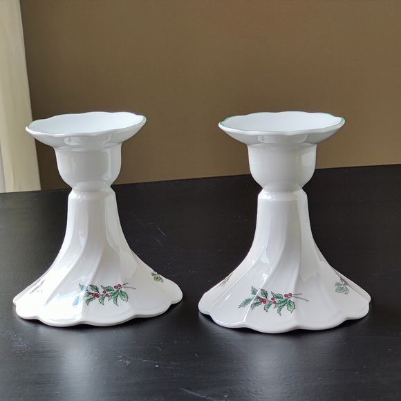 Vintage (80s) | Christmas 🌲🎁 | pair of Nikko 🇯🇵 candle stick holders 🕯️ - Picture 15 of 15